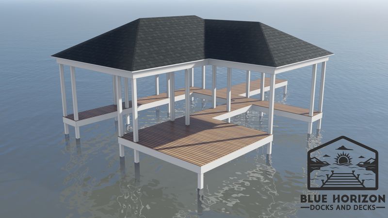 The Chattanoogan dock blueprint with jet ski platform