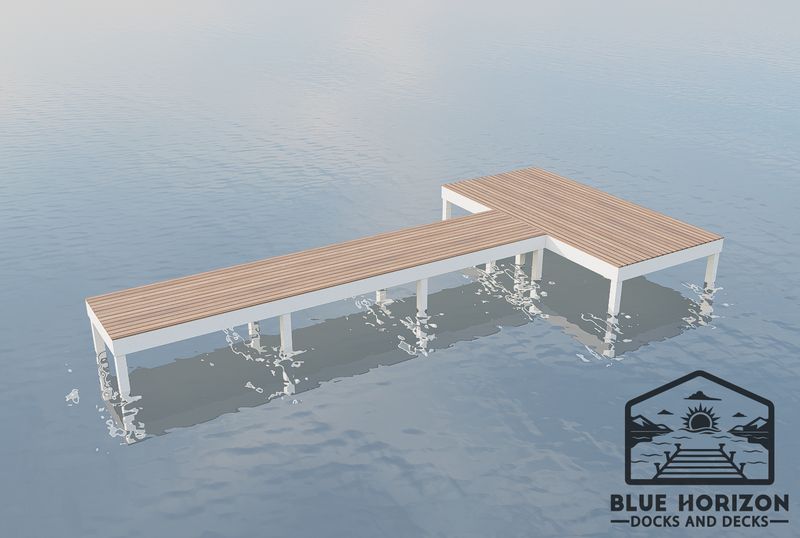 T-Dock blueprint &mdash; classic open T configuration