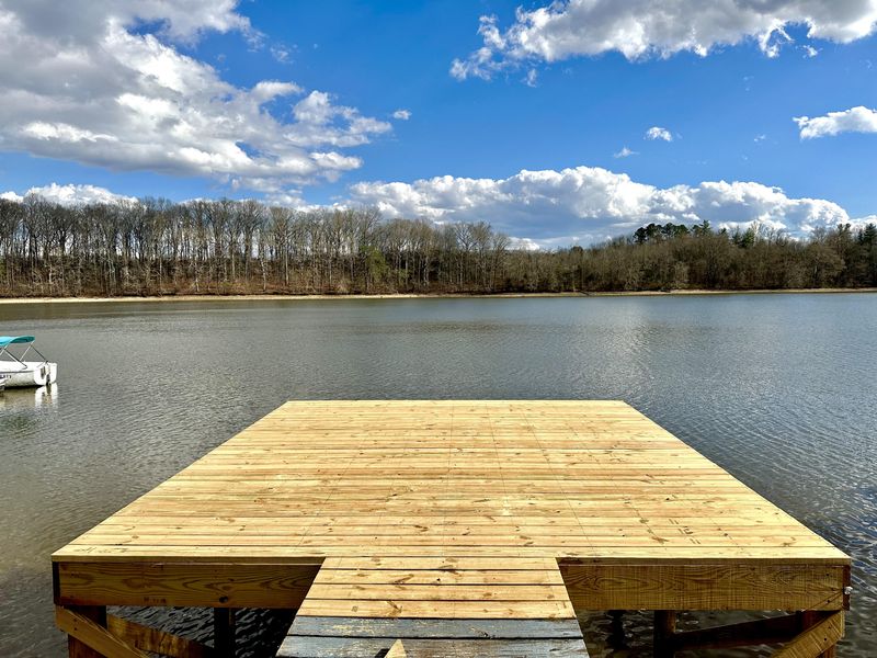Two-story floating boathouse on Watts Bar