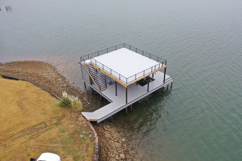 Lakefront fixed dock build on Douglas
