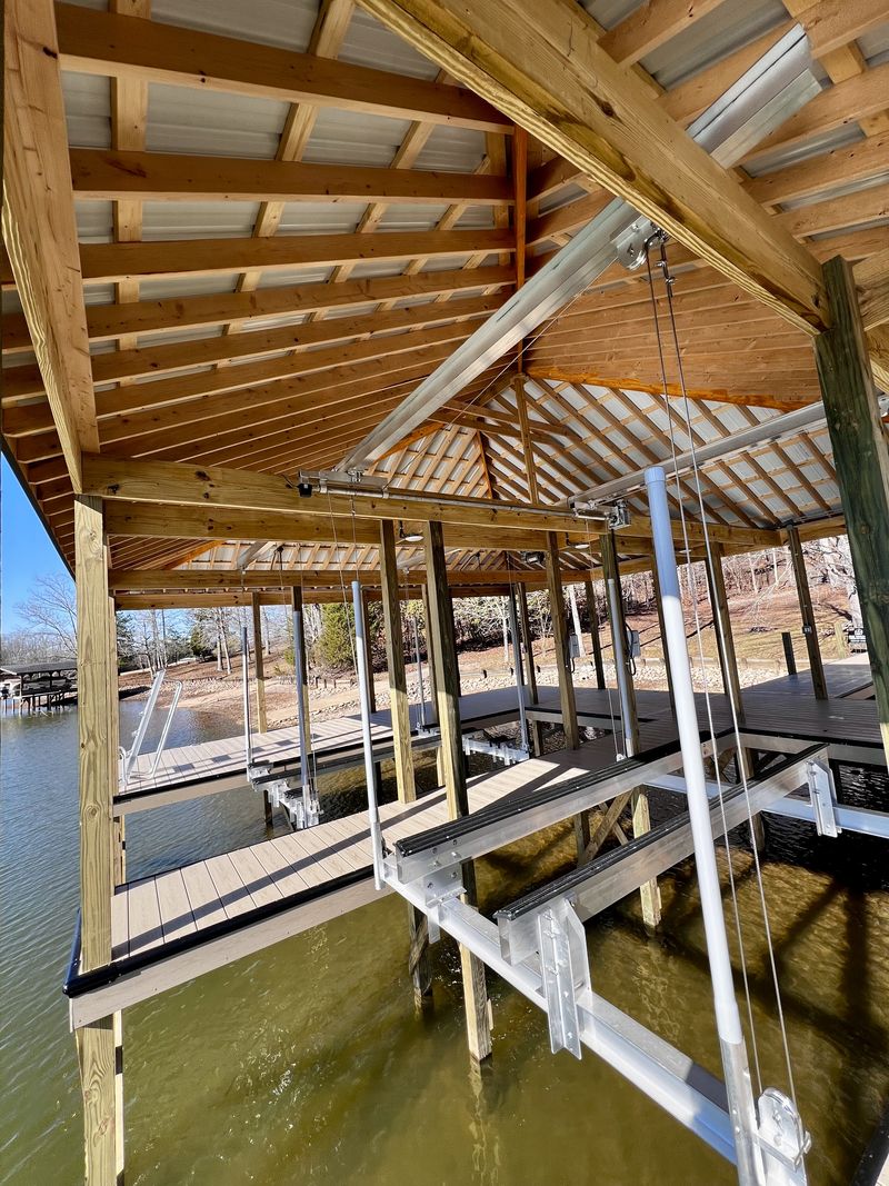 Blue Horizon crew building a custom dock near Lenoir City, TN